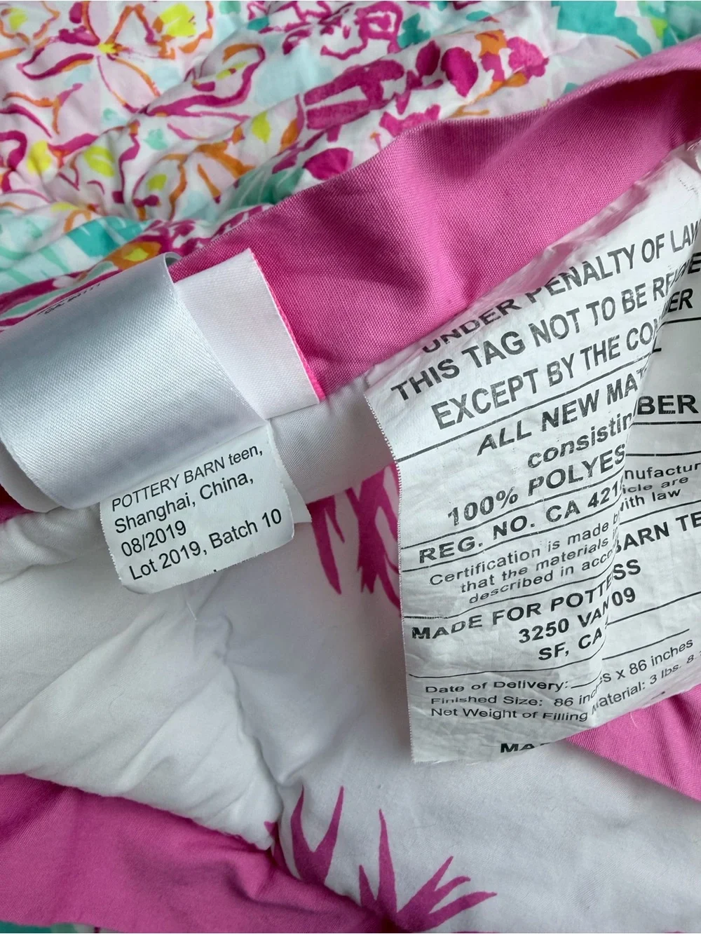 Lilly Pulitzer x Pottery Barn Teen Orchid Reversible Comforter Only Full/Queen
